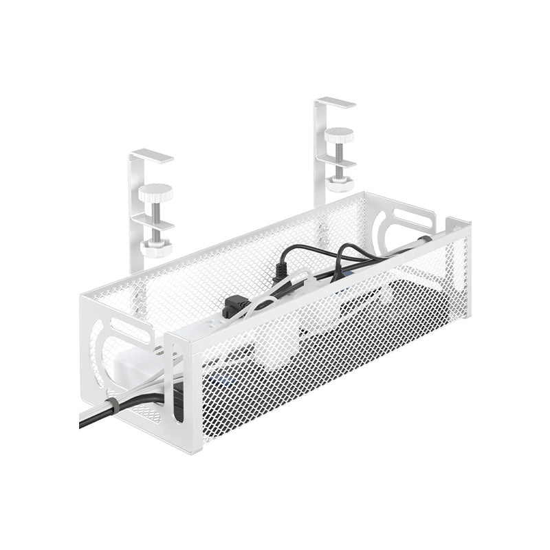 Bandeja organizadora de cabos branca n-sense neua setup organizado