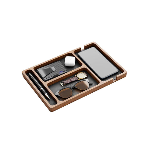 Bandeja Organizadora de Mesa Madeira com Fundo Preto Exclusive