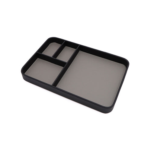 Bandeja Organizadora de Mesa Couro N-Sense preta
