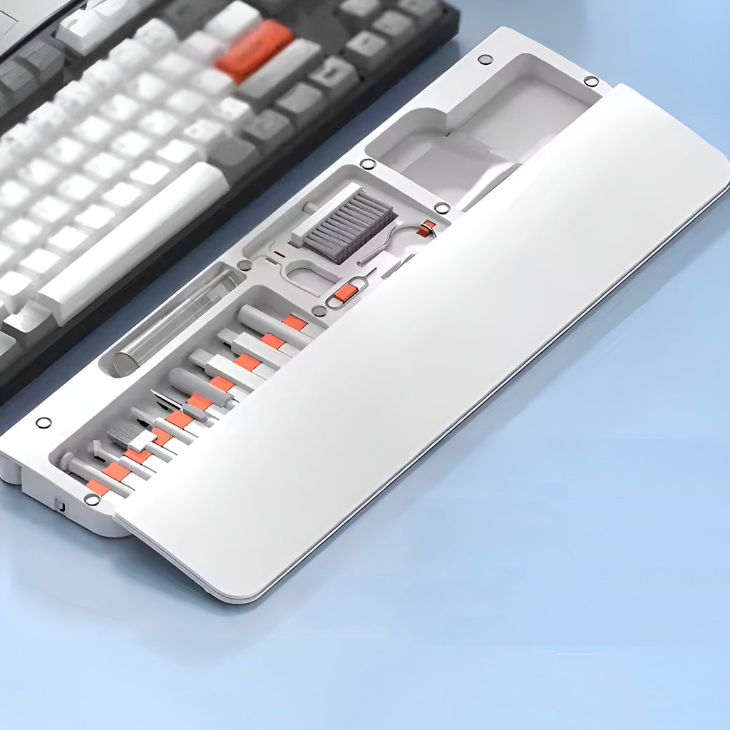 Estojo de Limpeza 22 em 1 Branco Para Limpeza de Escritório Teclado e Fone Exclusive