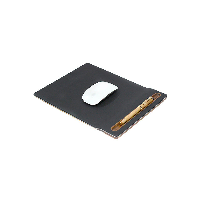 mousepad sentro exclusive neua preto mousepad com suporte pra caneta de madeira acessório premium para escritório home office grovemade