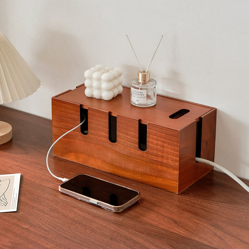 Bandeja Organizadora de Cabos Logro Exclusive Neua Esconder cabos setup caixa de madeira pra esconder fios escritório home office acesório premium