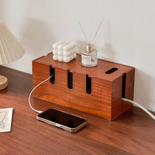 Bandeja Organizadora de Cabos Logro Exclusive Neua Esconder cabos setup caixa de madeira pra esconder fios escritório home office acesório premium
