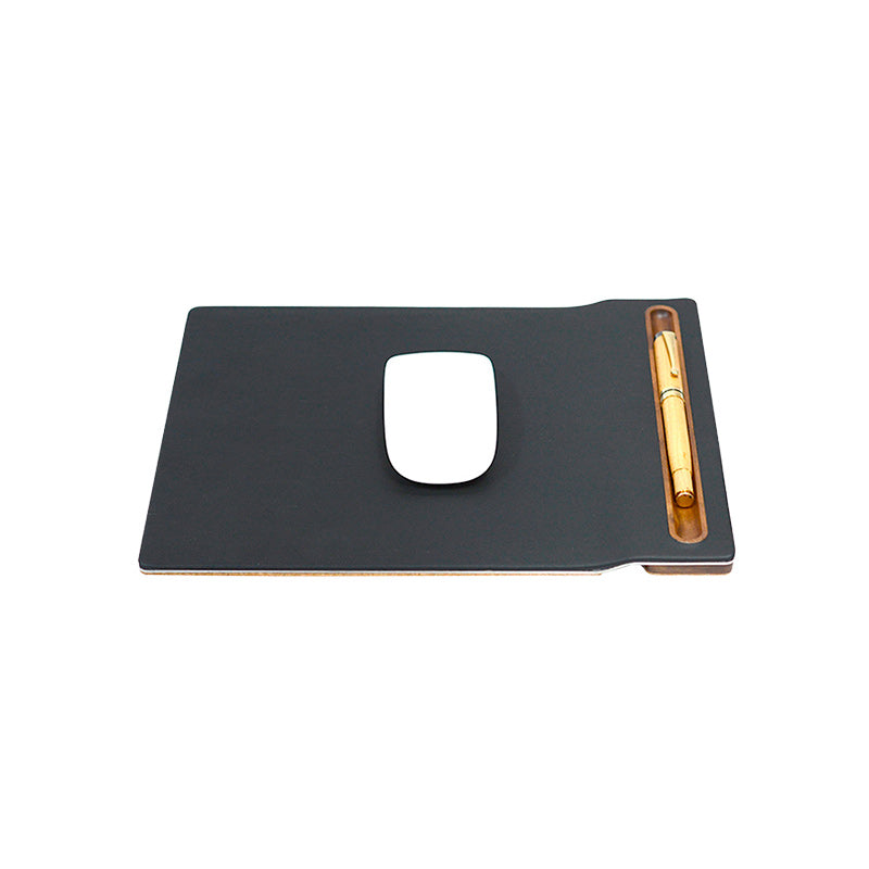 mousepad sentro exclusive neua preto mousepad com suporte pra caneta de madeira acessório premium para escritório home office grovemade