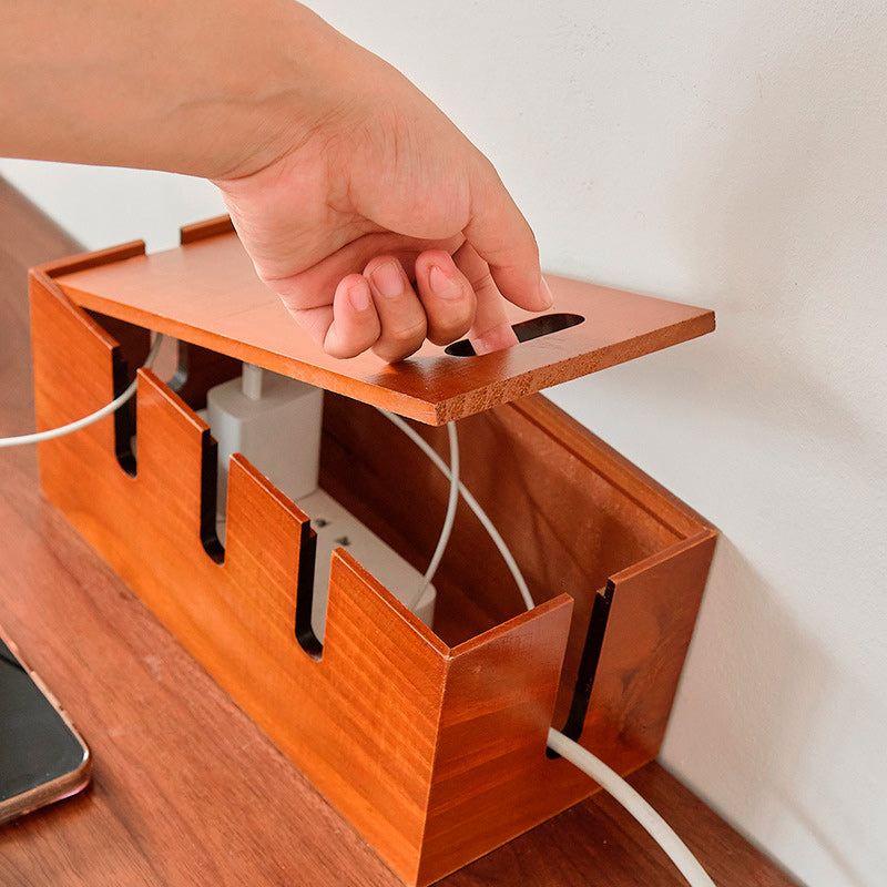 Bandeja Organizadora de Cabos Logro Exclusive Neua Esconder cabos setup caixa de madeira pra esconder fios escritório home office acesório premium