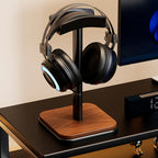 Suporte para Headset fone de ouvido  Domus N-Sense neua em madeira  acessório premium escritório