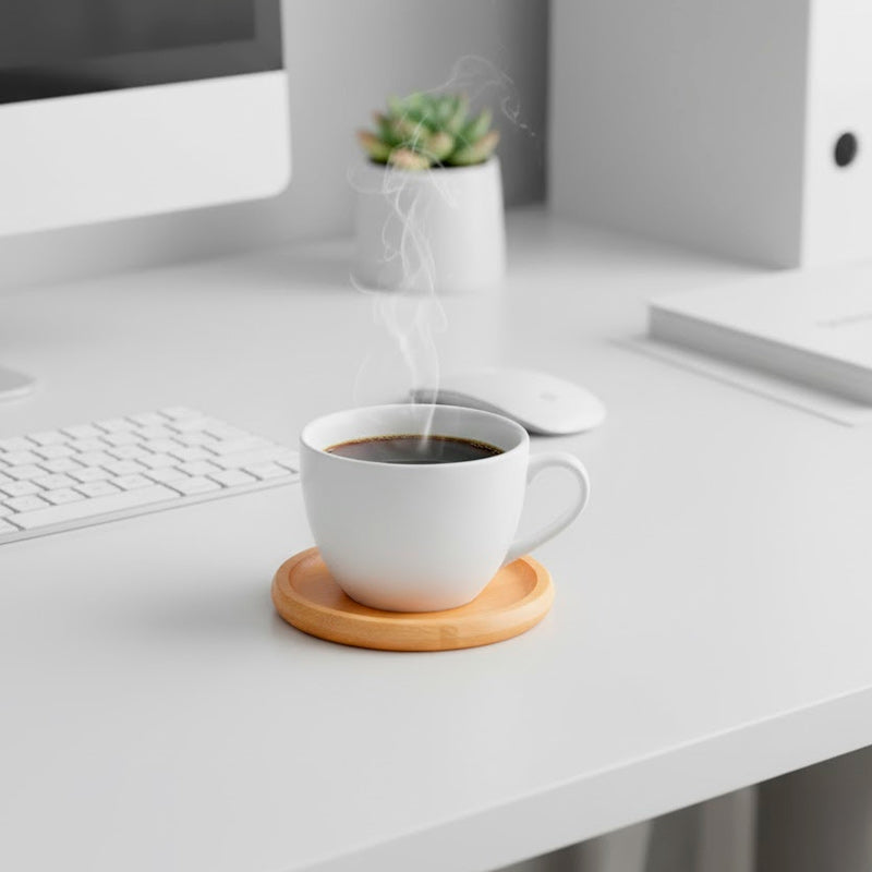 Porta Copos em Madeira Exclusive neua madeira de clara bamboo bambu xícara setup