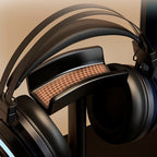 Suporte para Headset fone de ouvido  Domus N-Sense neua em madeira  acessório premium escritório