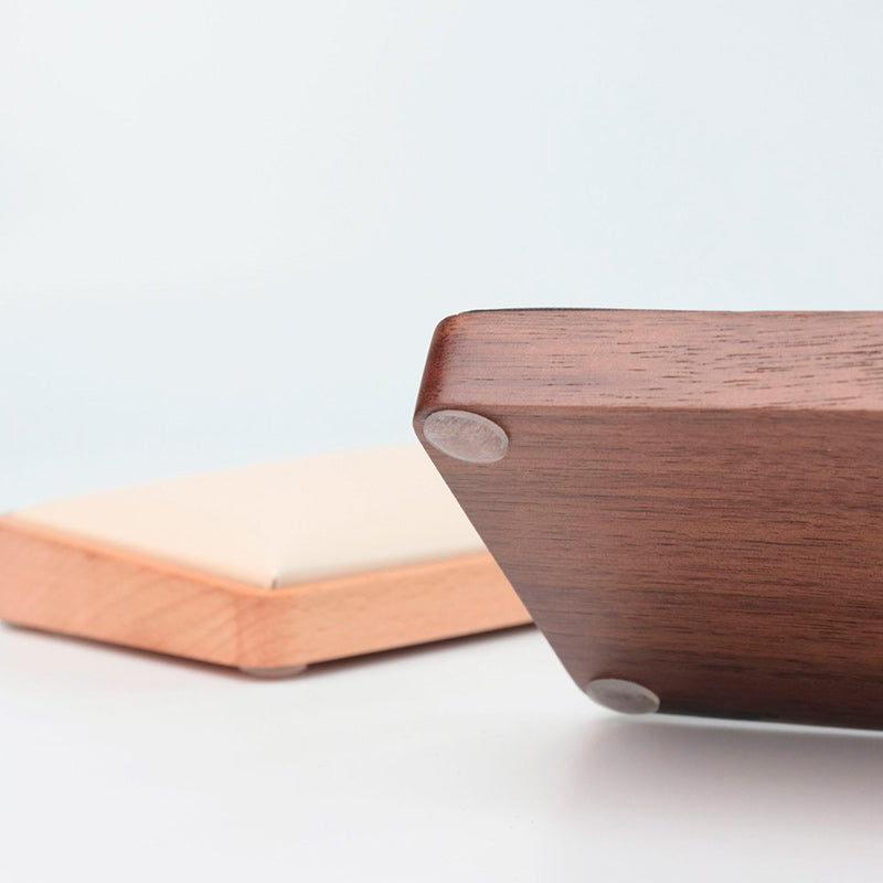 Descanso de Pulso e Organizador de Mesa Exclusive neua descanso de pulso em madeira e couro premium acessório ergonomia