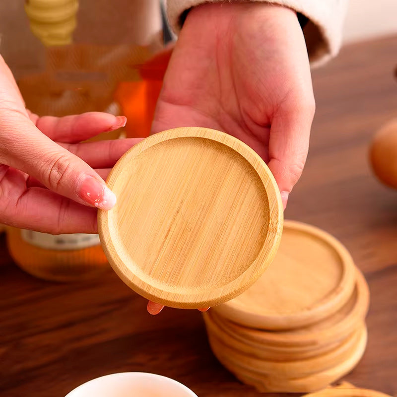 Porta Copos em Madeira Exclusive neua madeira de clara bamboo bambu xícara setup