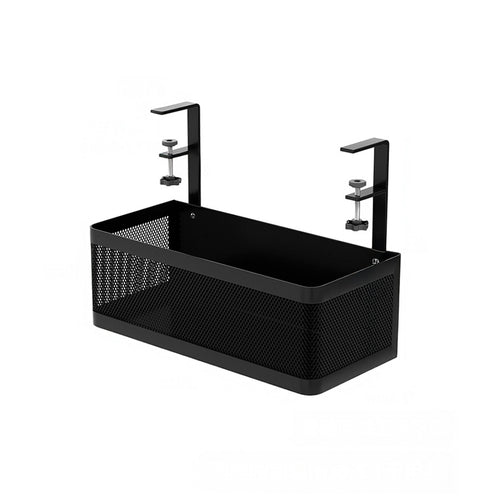 Bandeja Organizadora de Cabos Stand N-Sense Neua preta organização de cabos mesa escritório fixador sem furos