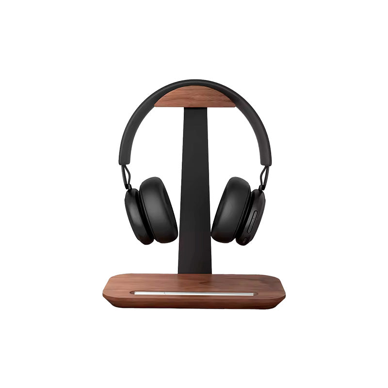 Suporte de Headset de Madeira - Exclusive neua preto