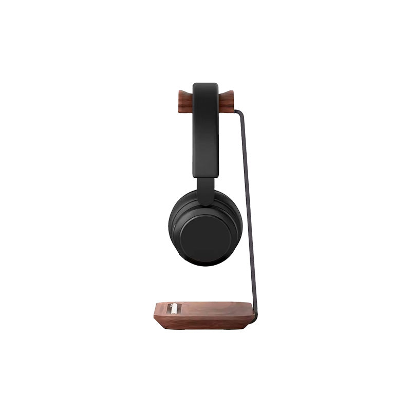Suporte de Headset de Madeira - Exclusive neua preto