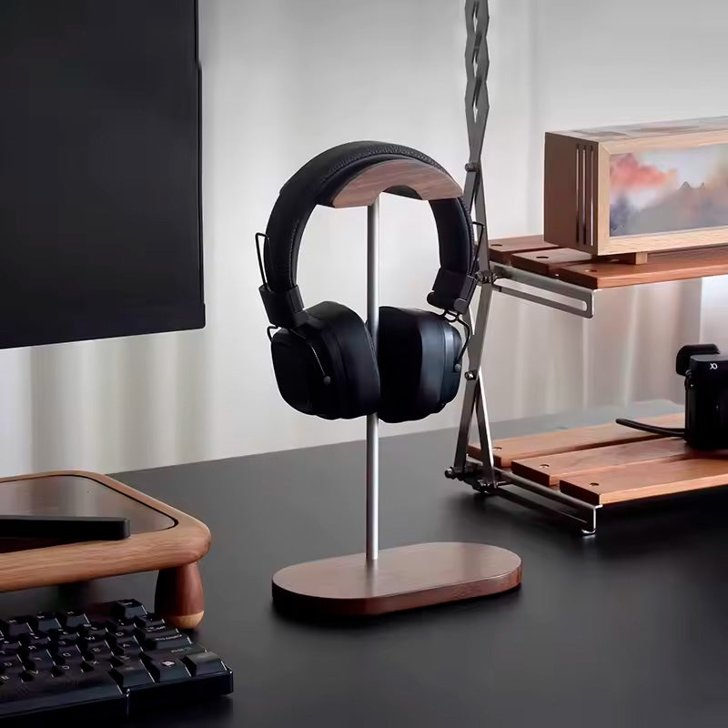 Suporte de Headset de Madeira nogueira e Alumínio N-Sense neua