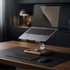 Suporte para Notebook Riser - Rotativo em Madeira