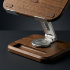 Suporte para Notebook Riser - Rotativo em Madeira