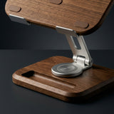 Suporte para Notebook Riser - Rotativo em Madeira
