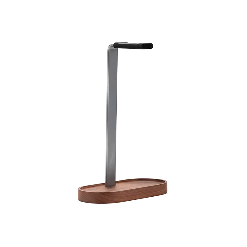 suporte para headset nuvo neua exclusive em madeira de nogueira e metal suporte de fone